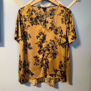 Torrid | Satin Floral V-Neck Top